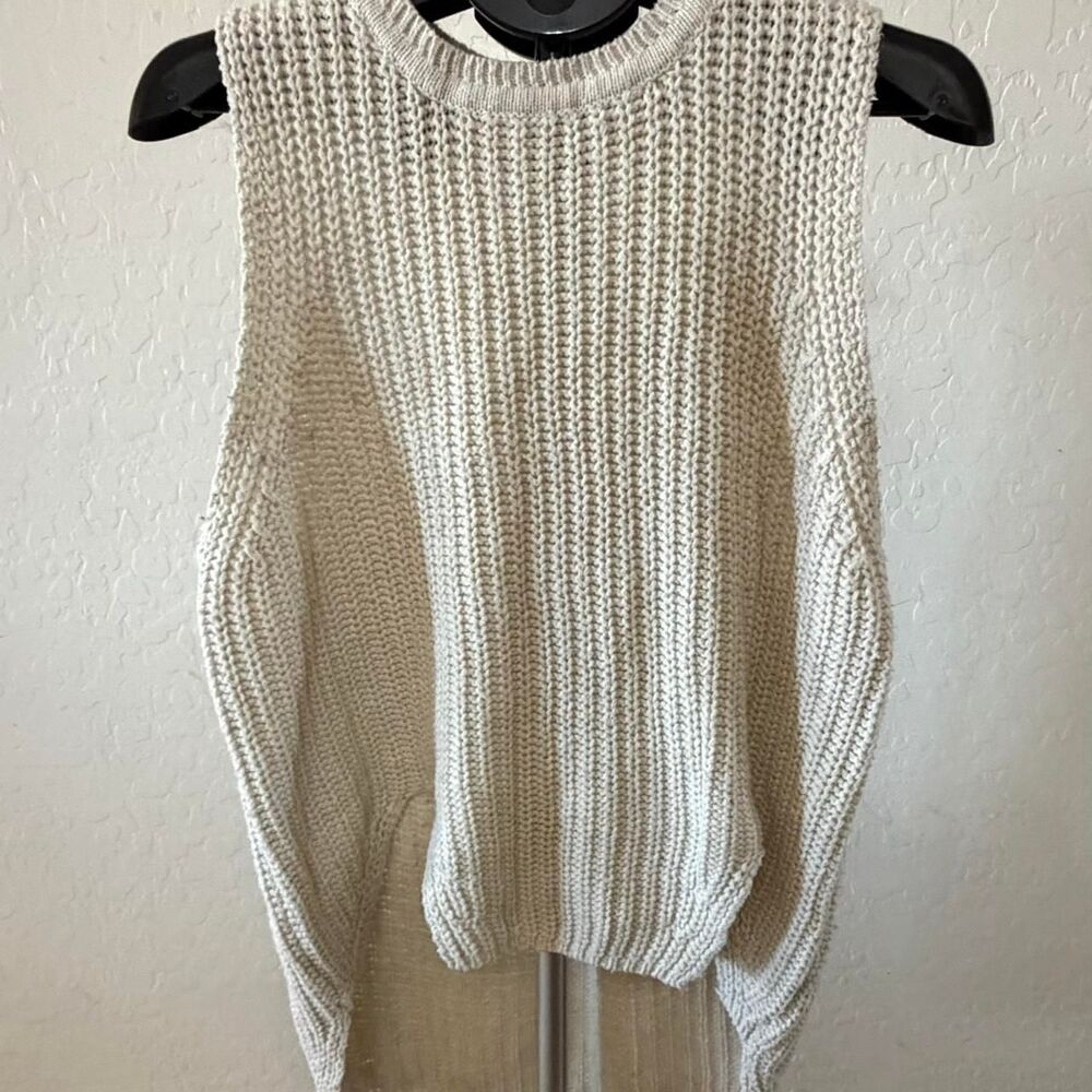 Pol Women's Cream and White Jumper